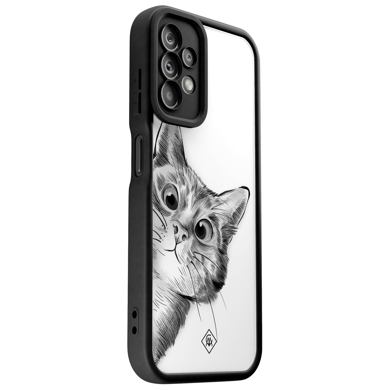 Casimoda Samsung Galaxy A23 zwarte case - Kat kiekeboe