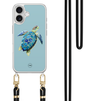 Casevibes iPhone 17 hoesje met zwart koord - Schildpad