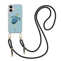 Casevibes iPhone 17 hoesje met zwart koord - Schildpad