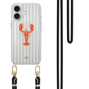 Casevibes iPhone 17 hoesje met zwart koord - Kreeft