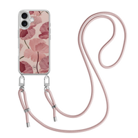 Casevibes iPhone 17 hoesje met rosegoud koord - Vintage blossom