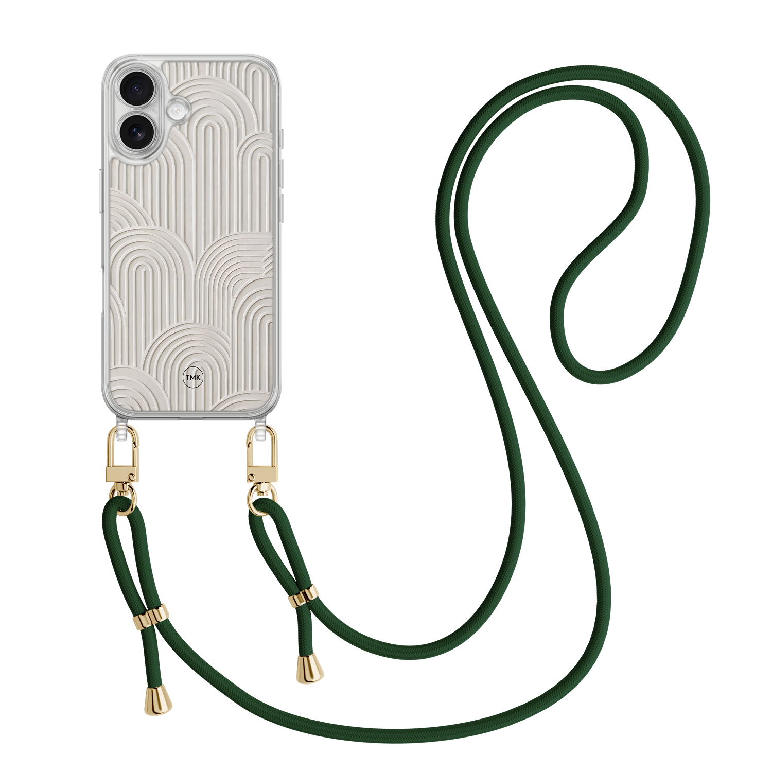 Casevibes iPhone 17 hoesje met zwart koord - Sand curves