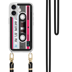Casevibes iPhone 17 hoesje met zwart koord - Cassette