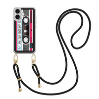 Casevibes iPhone 17 hoesje met zwart koord - Cassette