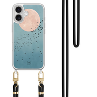 Casevibes iPhone 17 hoesje met zwart koord - Moon birds