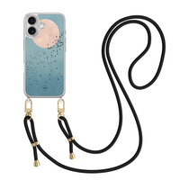 Casevibes iPhone 17 hoesje met zwart koord - Moon birds