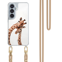 Casevibes Samsung Galaxy S26 hoesje met beige koord - Giraffen