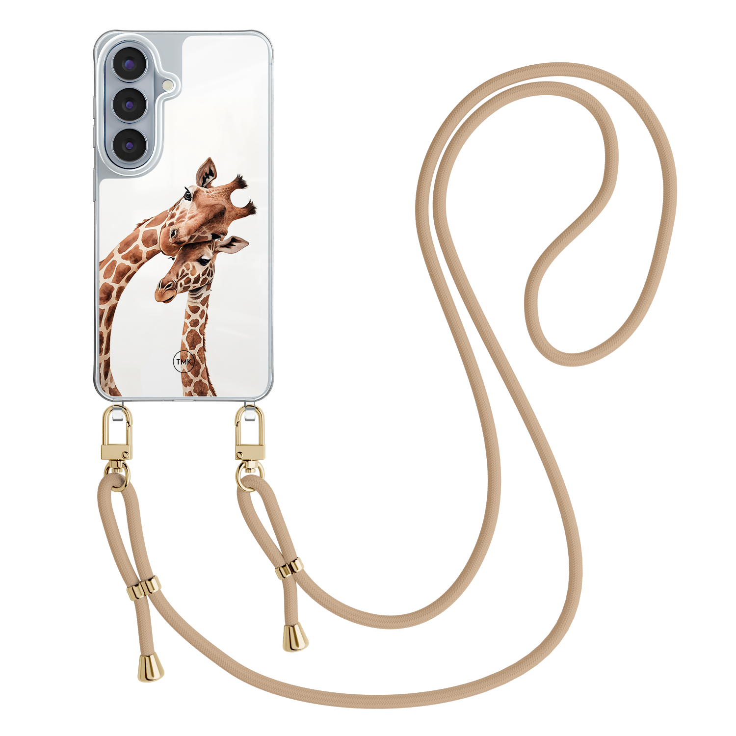 Casevibes Samsung Galaxy S26 hoesje met beige koord - Giraffen