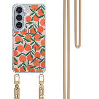Casevibes Samsung Galaxy S26 hoesje met beige koord - Sweet oranges