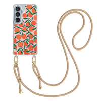 Casevibes Samsung Galaxy S26 hoesje met beige koord - Sweet oranges