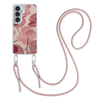 Casevibes Samsung Galaxy S26 hoesje met rosegoud koord - Vintage blossom