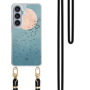 Casevibes Samsung Galaxy S26 hoesje met zwart koord - Moon birds