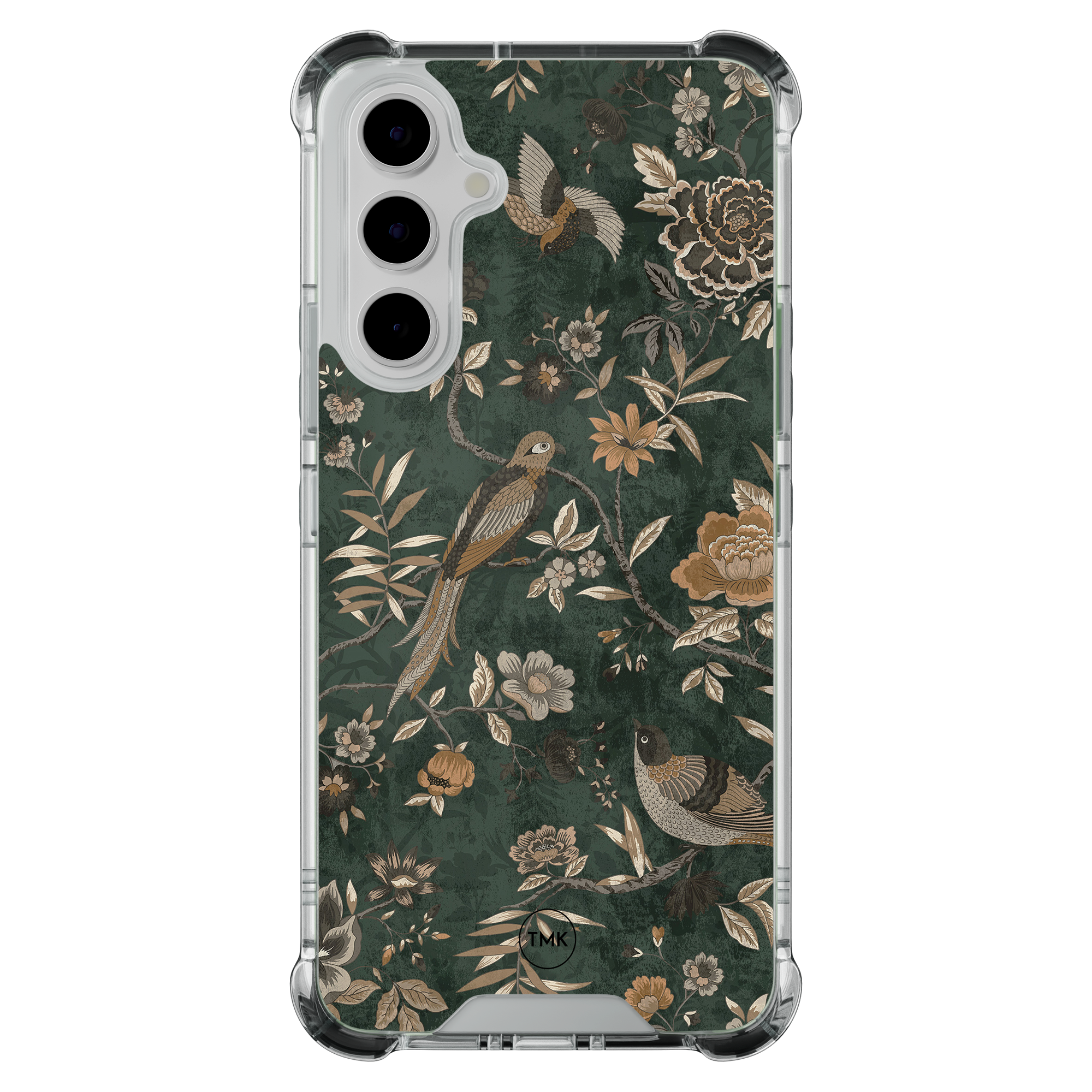 Casevibes Samsung Galaxy A55 shockproof hoesje - Khaki golden flowers