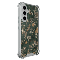 Casevibes Samsung Galaxy A55 shockproof hoesje - Khaki golden flowers