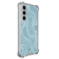 Casevibes Samsung Galaxy A55 shockproof hoesje - Soft blue waves