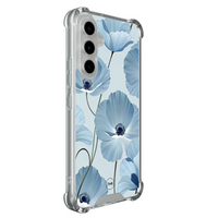 Casevibes Samsung Galaxy A55 shockproof hoesje - Blauw bloemenveld