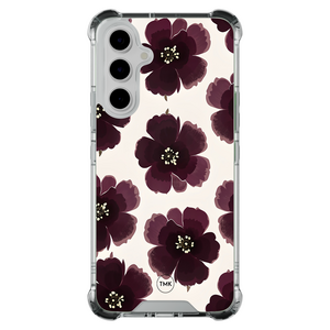 Casevibes Samsung Galaxy A55 shockproof hoesje - Burgundy flowers