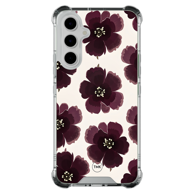Casevibes Samsung Galaxy A55 shockproof hoesje - Burgundy flowers