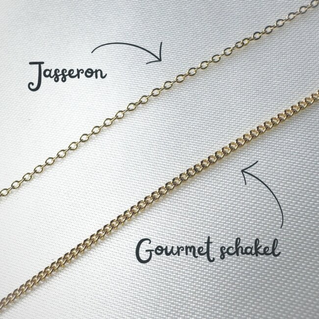 Dubbele coin ketting met vingerafdruk en naam