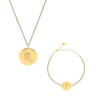 Coin Necklace & Bracelet set | Zodiac