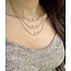 Coin ketting met geboortebloem