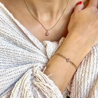 Geboortesteen armband