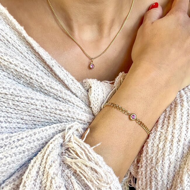 Geboortesteen armband