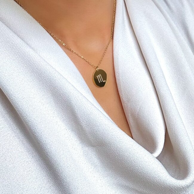 Coin ketting met zodiak teken
