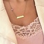 Bar ketting met naam en geboortesteen