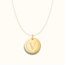 Coin ketting met initiaal