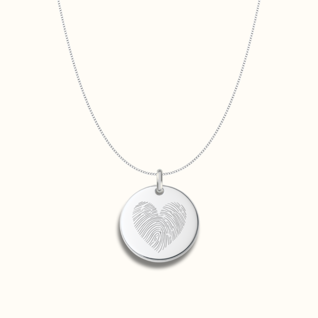 Coin ketting met vingerafdruk