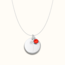 Coin ketting met geboortebloem en geboortesteen