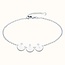 Drie coin armband met geboortebloemen