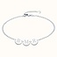 Drie coin armband met initialen