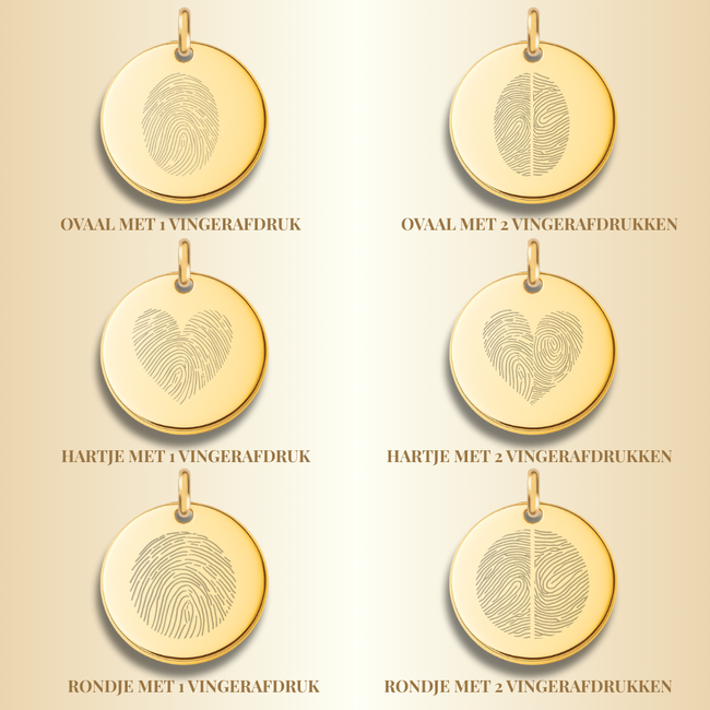 Coin ketting met vingerafdruk