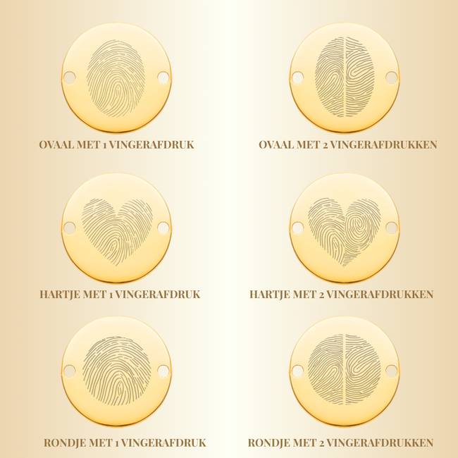 Coin armband met vingerafdruk