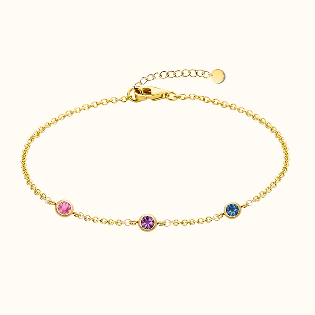 Armband met geboortestenen