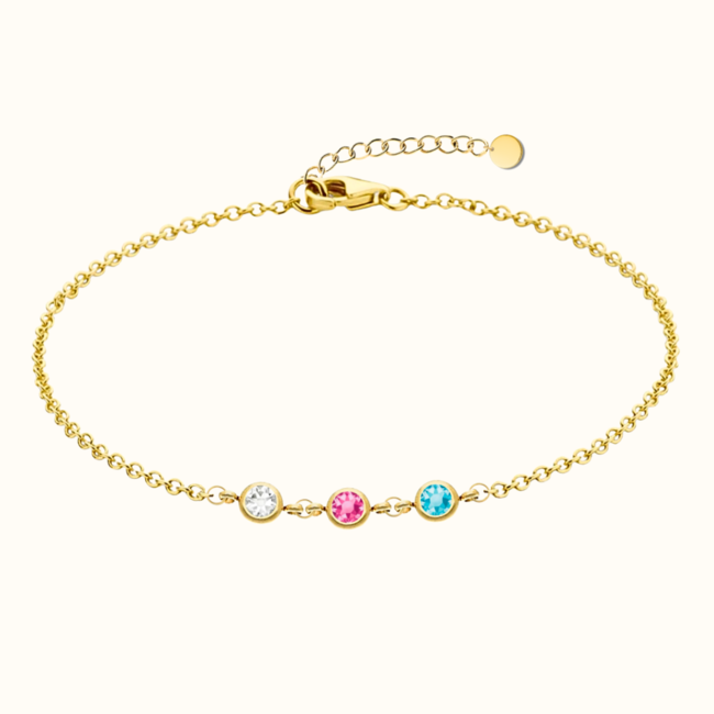 Armband met geboortestenen