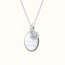Ketting met geboortebloem en ovale bedel