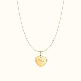 Hartjes ketting met naam