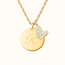 Coin ketting met strass hartje