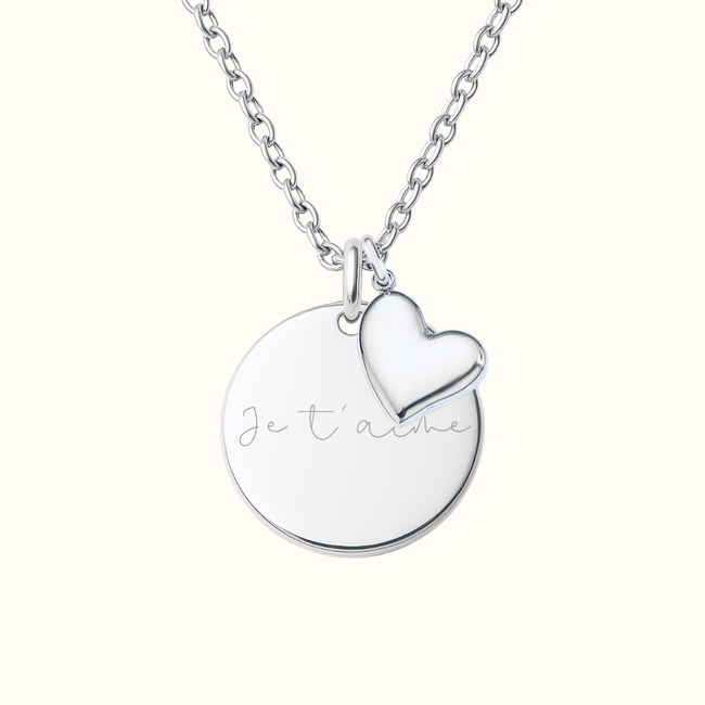 Coin ketting met hartje