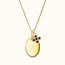 Ovale ketting met initiaal en klein bedeltje