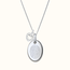 Ovale ketting met vingerafdruk en klein bedeltje hartje
