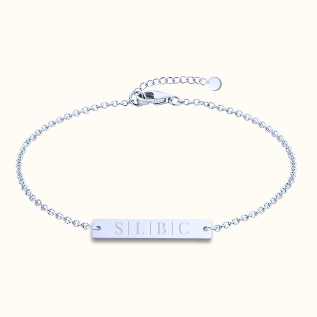 Bar armband met initialen