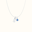 Ketting met initiaal en geboortesteen hangertjes
