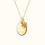 Ketting met geboortebloem en ovale bedel