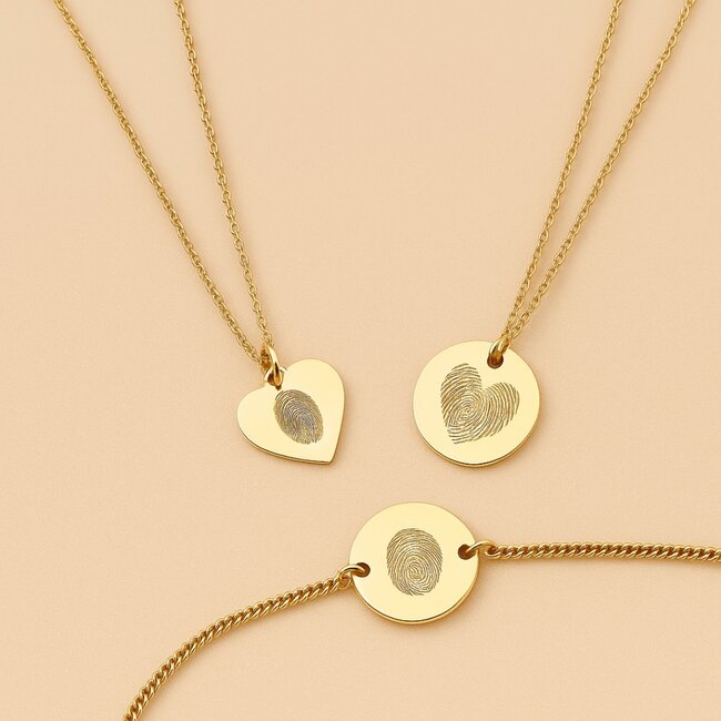 Coin ketting met vingerafdruk