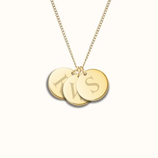 Mini coin ketting met initialen