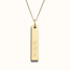Verticale bar ketting met initialen